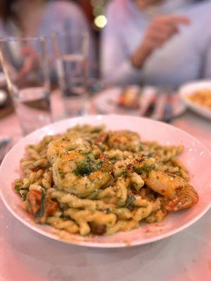 pesto shrimp pasta