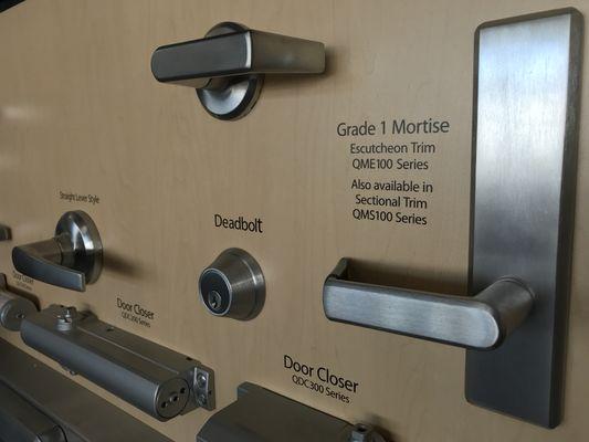 Commercial hardware, locks, door closers