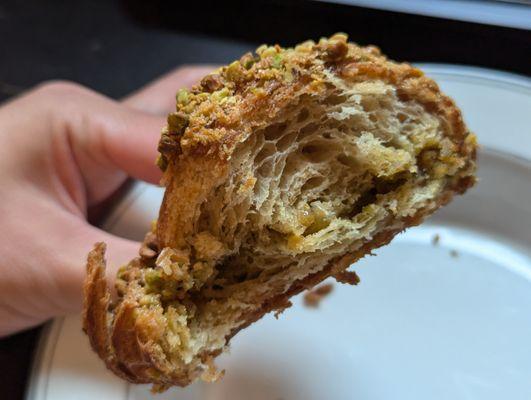 Pistachio Croissant Interior