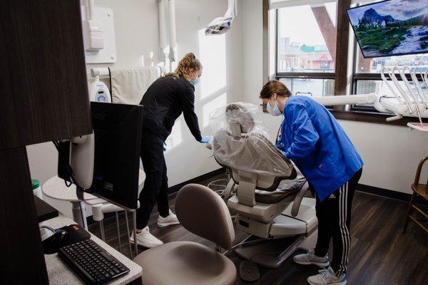 Our operatories are thoroughly cleaned and sanitized between every patient.