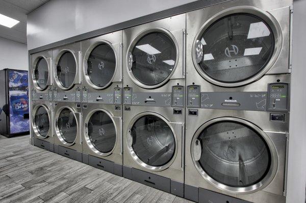 We have 28 dryers to chose from.  These 45 pound dryers are great for comforters and bedding, or drying all your clothes at once.