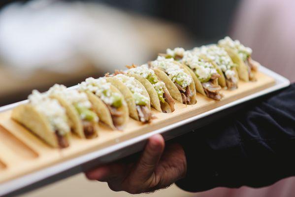 Dish Food & Events Taco passed hors d'oeuvres