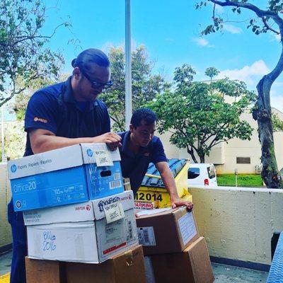 Commercial move in Downtown Honolulu.