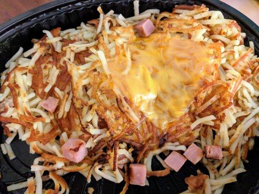 Smothered + Covered Hashbrowns