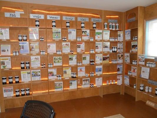 Visit our supplement store.  Need more energy?hormone balance? Digestion relief?  Thyroid? Heart? Infections?