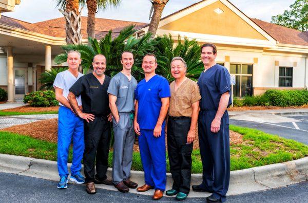 The surgeons from left to right: Dr. Dascombe, Dr. Paletta, Dr. Buchanan, Dr. Campbell, Dr. Greco, Dr Horn.