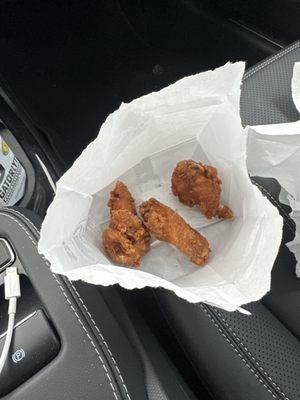 An order of wings... 3 small pieces