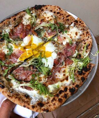 Green, Egg & Ham Pizza ($24)