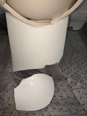 1st damaged toilet.