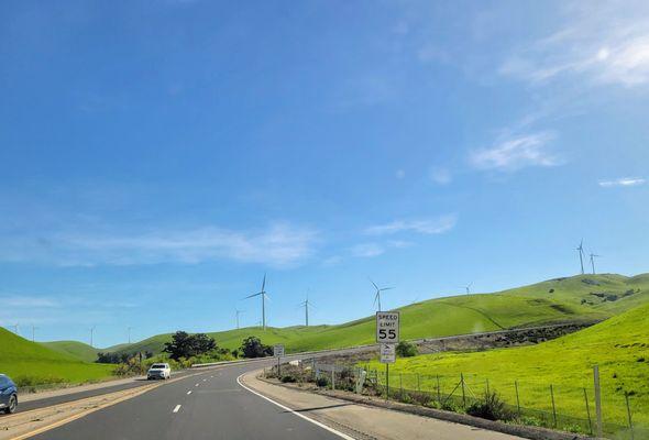 Vasco Rd, North of Livermore, with wind turbines