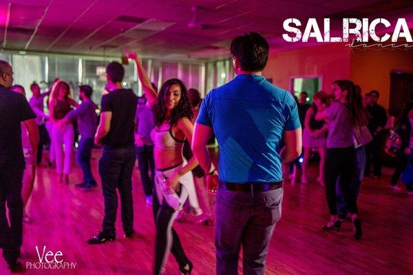 Salrica hosts social dance events every first and third Saturday of the month! www.facebook.com/salricadance