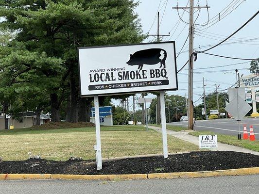 Sign outside the restaurant