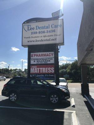 We are located in the Lee Dental Care plaza, just to the north of the Fort Myers Country Club on US 41.