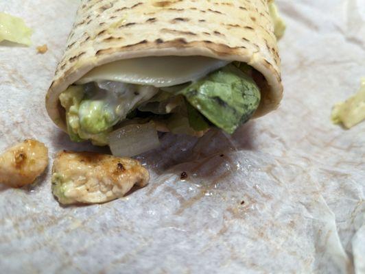 Caesar Chicken Flatbread Wrap