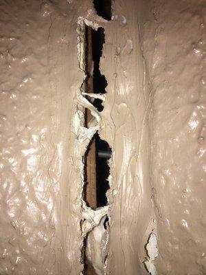 Cracks caused by foundation movement