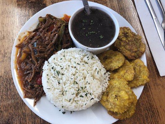 Ropa Vieja w/ a side of tostones