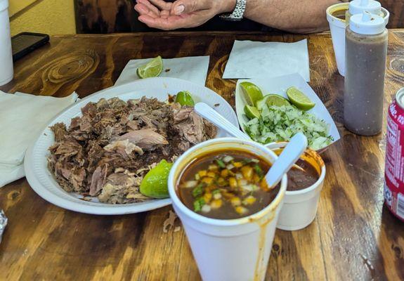 Best Birria in Cali. Drove from LA and it did not disappoint. The birria was delicious and the handmade tortillas made it even better.