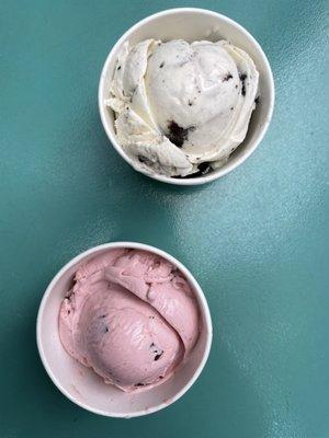 Raspberry chocolate chip and Oreo