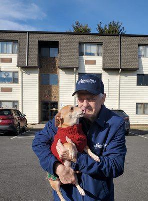 Friendly faces of Bloomfield Window and  Door. Dog approved!