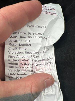 Parking ticket