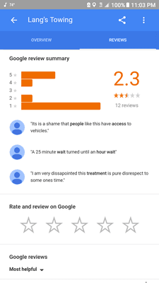 Always read reviews & ratings before you select a service or contract with any company