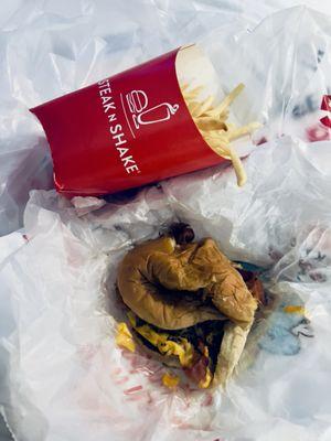 Garlic Single Steakburger Combo.