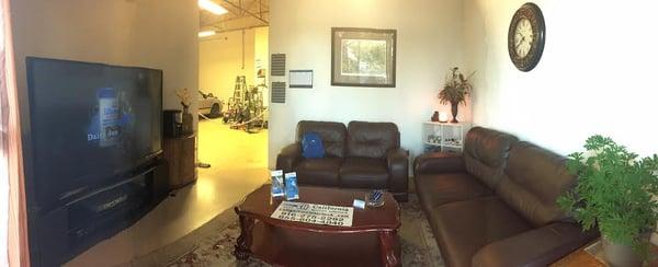 Sit down & relax while your car is being serviced. Free cable, wifi, beverages a& snacks are available to all customers.