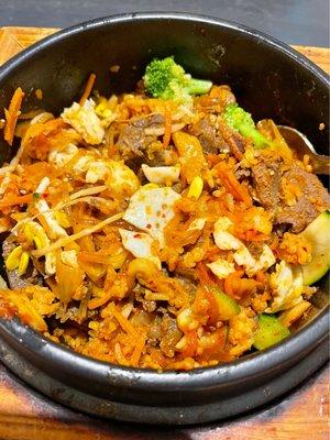 Hot stone bowl - bulgogi (mixed up)