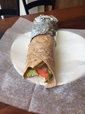 Chicken salad on wheat pita! Yum!