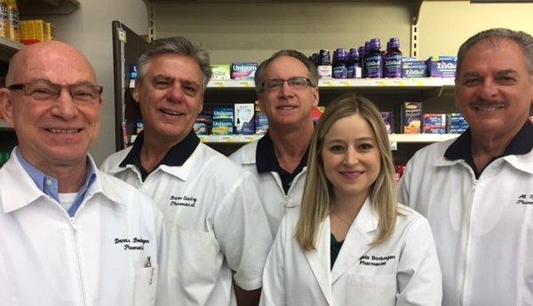 Our Pharmacy Staff.  Here to serve you and your healthcare needs.