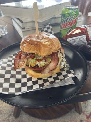 BBQ Bacon, jalapeño burger. Fantastic!