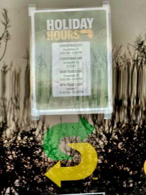 Holiday hours 2024