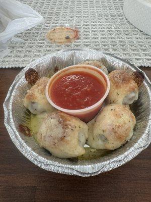 The garlic knot  meatball sliders. That's a lot of food for an appetizer!