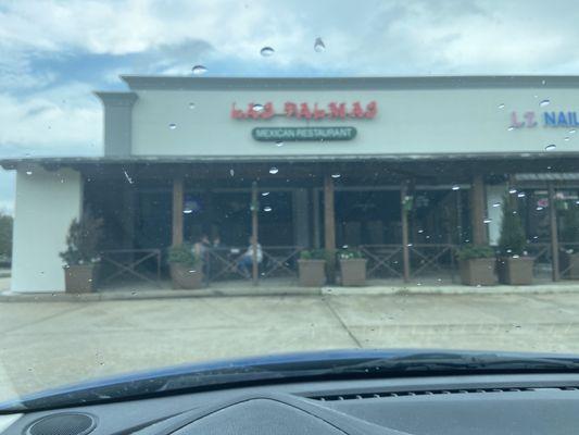 The new covered outside dining area