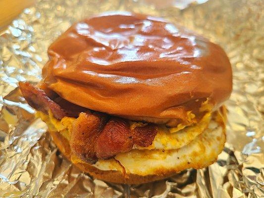 Breakfast sandwich with bacon - $12.99 (overpriced)