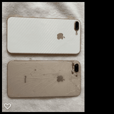 iPhone 8 Plus Back Housing Replacement, before and after.