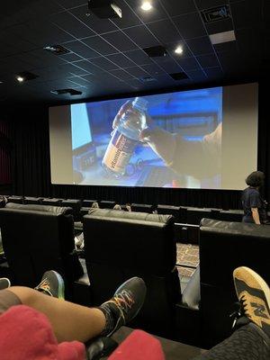 Waiting for the movie to start