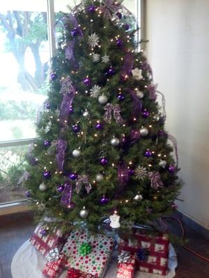 Christmas tree in the lobby