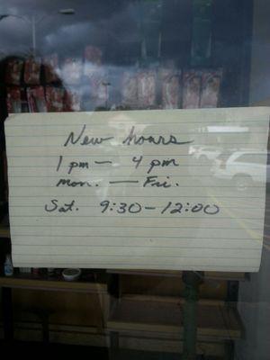 New hours.