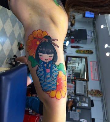 Japanese doll tattoo