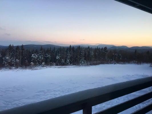 Sunrise from our room at Kineo View Motor Lodge