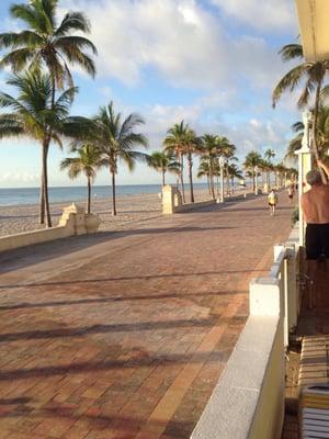 Looking down the Broadwalk from the pool area