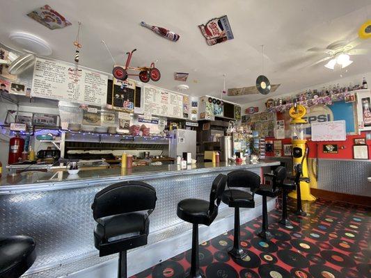 Inside the diner