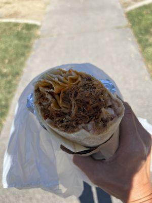 Chili colorado burrito