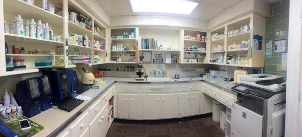 Our in-house lab and pharmacy.