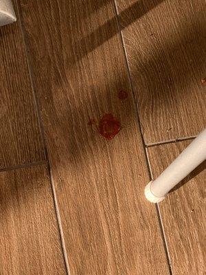 Ketchup on floor