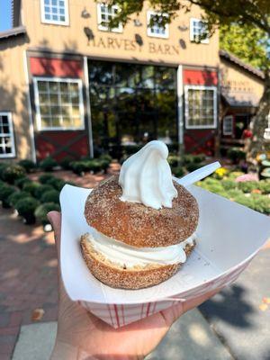 Apple cider donut with soft serve