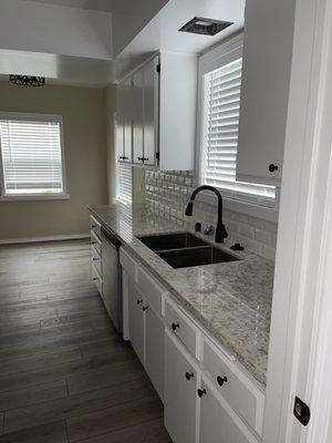 Kitchen painted and new flooring