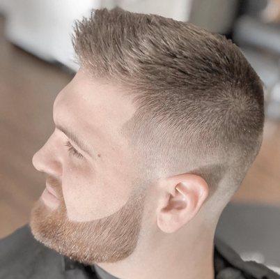 Low skin fade & beard trim