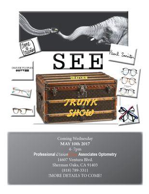 JOIN US FOR A FUN EVENING AND VIEW THE COMPLETE EYEWEAR COLLECTIONS FROM ANNE & VALENTIN, PAUL SMITH AND OLIVER PEOPLES!